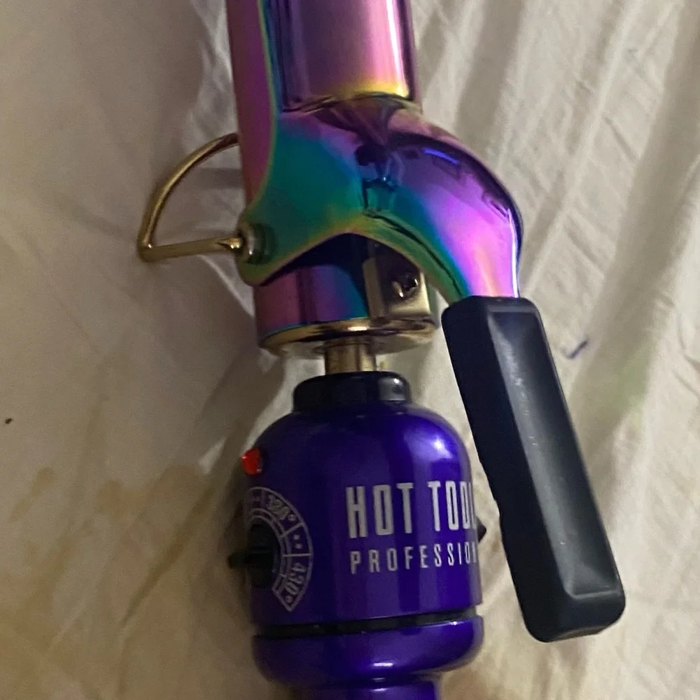 Hot Tools Purple Signature Series 1 1/4” Flipperless Wand & Curling Iron EUC